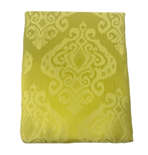 Bundle Deal- 2 Jacquard Mustard Taped & Lined Curtains - Image 2