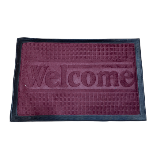 WELCOME MAT RUBBER BORDER CARPET TEXTURE