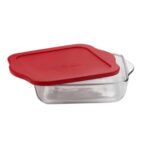 GLASS CASSEROLE TRAY REC 31X28CM W/LIDS BORCAM - Image 2