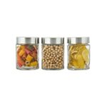 STORAGE GLASS 3PC JAR SET CH