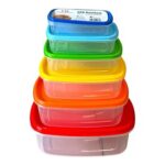 PLASTIC 6PK RAINBOW CONTAINER SET CONTINENTAL