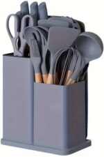 KNIFE SET 19PC W/SILICON CUTLERY KITCHENWARE CH