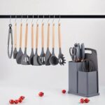 KNIFE SET 19PC W/SILICON CUTLERY KITCHENWARE CH - Image 2
