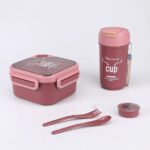 LUNCH BOX SET W/UTENSILS & CUP FASHION