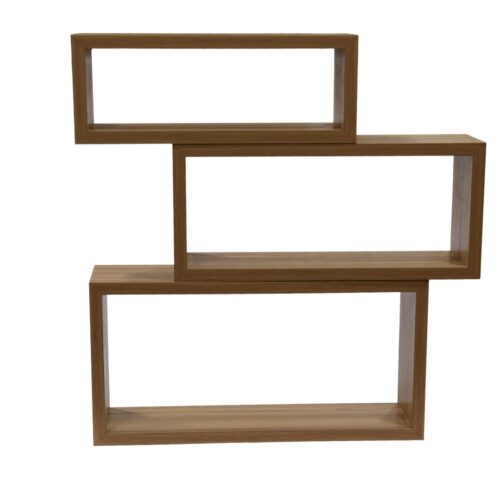 HOME DECORATION 3PC RECTANGLE WALL FLOATING SHELVE - Image 3
