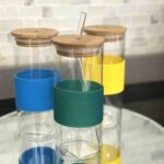 BUNDLE OF 2 - Glass Tumbler with Bamboo Lid
