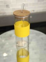 Glass Tumbler with Bamboo Lid - Image 2