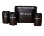 KITCHEN BREAD BIN SET RH ENZO WITH 3PC CANISTER SE