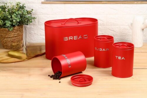 KITCHEN BREAD BIN SET RH ENZO WITH 3PC CANISTER SE - Image 5