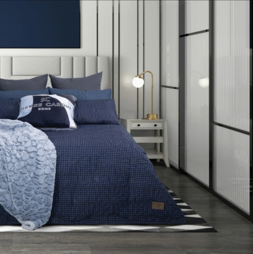 3 PC HOUNDSTOOTH QUILT