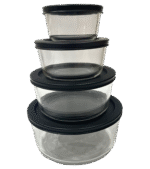 Round Glass Container Set - 4Pc - Image 2