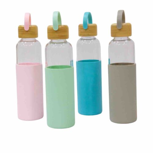 Glass Bottle Silicone wrap 555ml