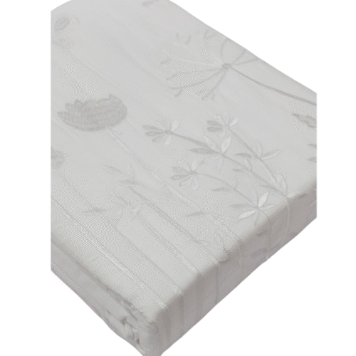White Polycotton Embroidery Duvet Cover- Queen - Image 3