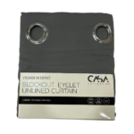 Blockout Eyelet Unlined Curtain- 137x213cm - Image 3