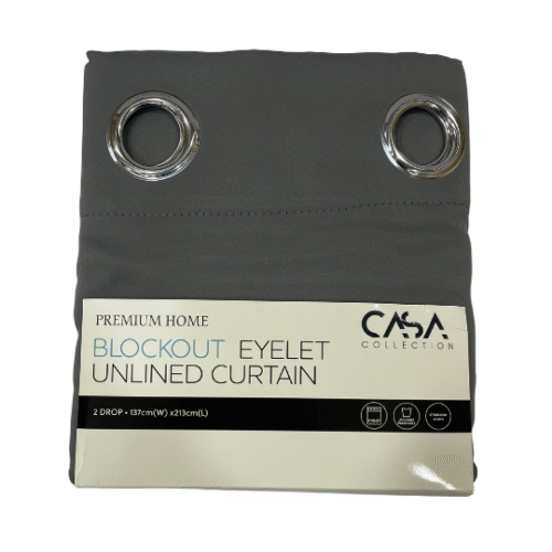 Blockout Eyelet Unlined Curtain- 137x213cm - Image 3