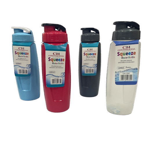 Plastic Squeeze Water Bottle - 600ML