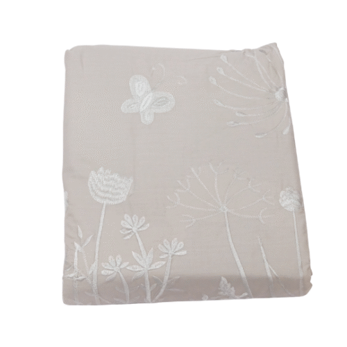 White Polycotton Embroidery Duvet Cover- Queen - Image 3