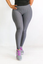 Ladies Bubble Leggings- Charcoal - Image 2