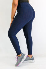 Ladies Bubble Leggings- Navy - Image 3