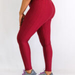 Ladies Bubble Leggings- Maroon