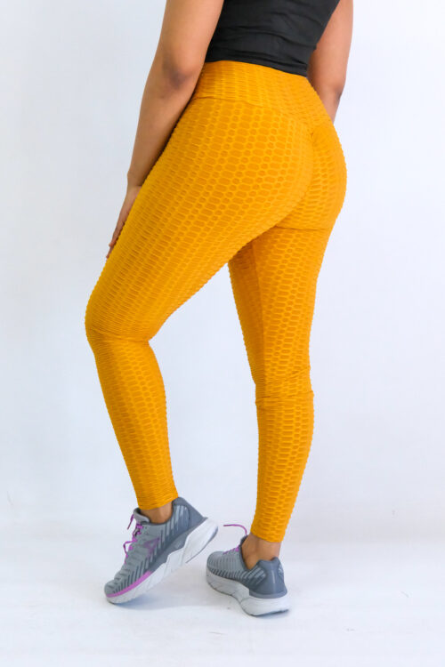 Ladies Bubble Leggings- Mustard