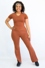 Ladies 2pc Loungewear Set - Brown