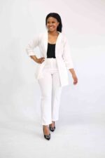 Ladies Suit Pants - White