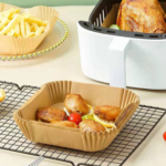 Square Disposable Air-Fryer Paper Liners - 50 Pack