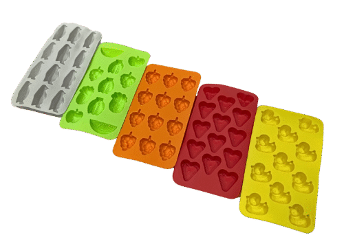 3 For R20 Douba Silicone Ice Cube Tray - Assorted Shapes