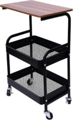 2 Tier Multifunctional Trolley W/Table Top - Image 2