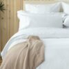 WHITE MICROFIBRE DUVET COVER - SINGLE