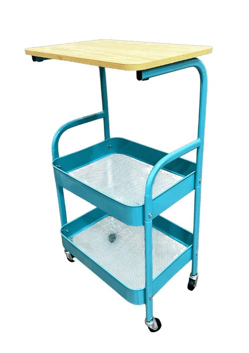 2 Tier Multifunctional Trolley W/Table Top - Image 5
