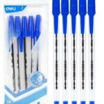 DELI BLUE/BLACK BALLPOINT PEN - 5pk