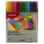 MONAMI RETRACTABLE WAX CRAYON - 12'S