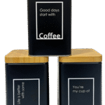 DUAL-TONE KITCHEN CANISTER - (COFFEE/SUGAR/TEA)