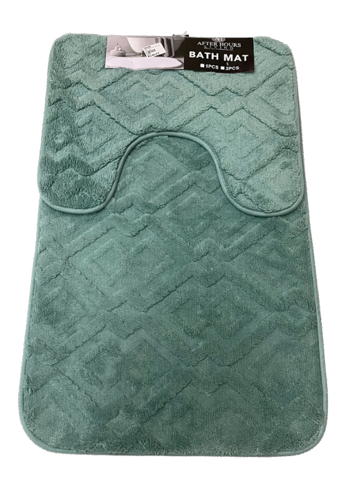 BUNDLE OF 2 - PLUSH MEMORY FOAM BATHROOM MAT SET - 2PC - Image 2