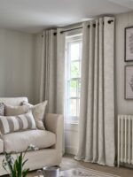 Bundle of 2 - Textured Velvet Unlined Eyelet Curtain - 225x225