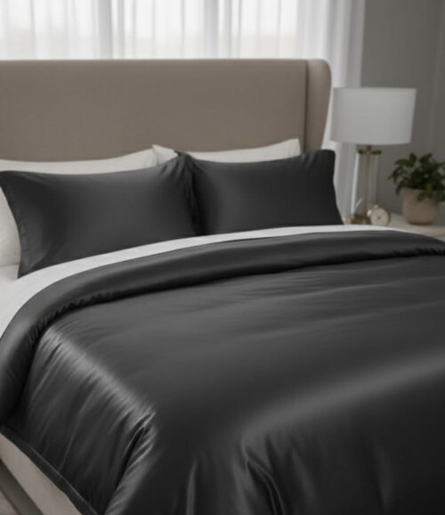SATIN DUVET COVER SET - QUEEN (230X200) - Image 1