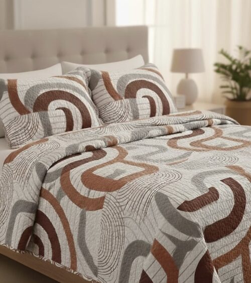 4eb66104-5111-435e-b137-90772b6b8922 SUPER KING PRINTED LUXURY QUILT - 3PC - Image 1