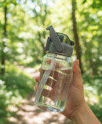 CLEAR ACRYLIC WATER BOTTLE W/HANDLE - 1.5L