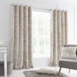 Bundle of 2 - Abstract Velvet Unlined Eyelet Curtain - 225x225