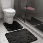 PLUSH MEMORY FOAM BATHROOM MAT SET - 2PC