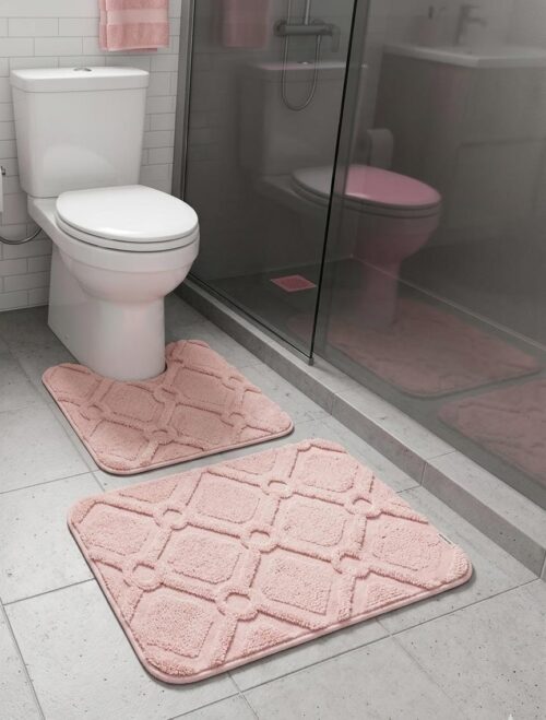 PLUSH MEMORY FOAM BATHROOM MAT SET - 2PC