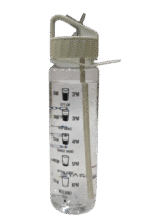 CLEAR SIPPING WATER BOTTLE W/STRAW - 900ML - Image 2