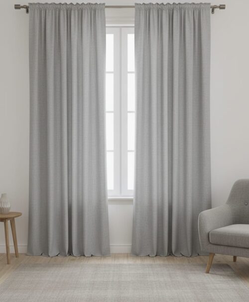 e956bcd2-7bc7-4e29-acb8-562c2eeb5e2a TAPED UNLINED 70% BLOCKOUT CURTAIN - 230X218 - Image 1