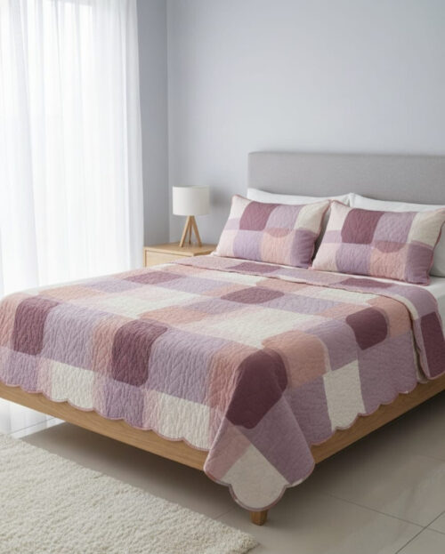 SUPER KING PRINTED LUXURY QUILT - 3PC