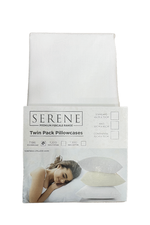SERENE T186 TWIN PACK KING SIZED PILLOWCASES - Image 2