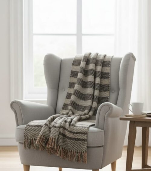HOMESAZZ KNITTED THROW - 130X160CM