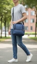 DOUBLE COMPARTMENT LUNCH BOX BAG W/SLING