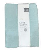 TAPED LINED CURTAIN - DUCK EGG - Image 2